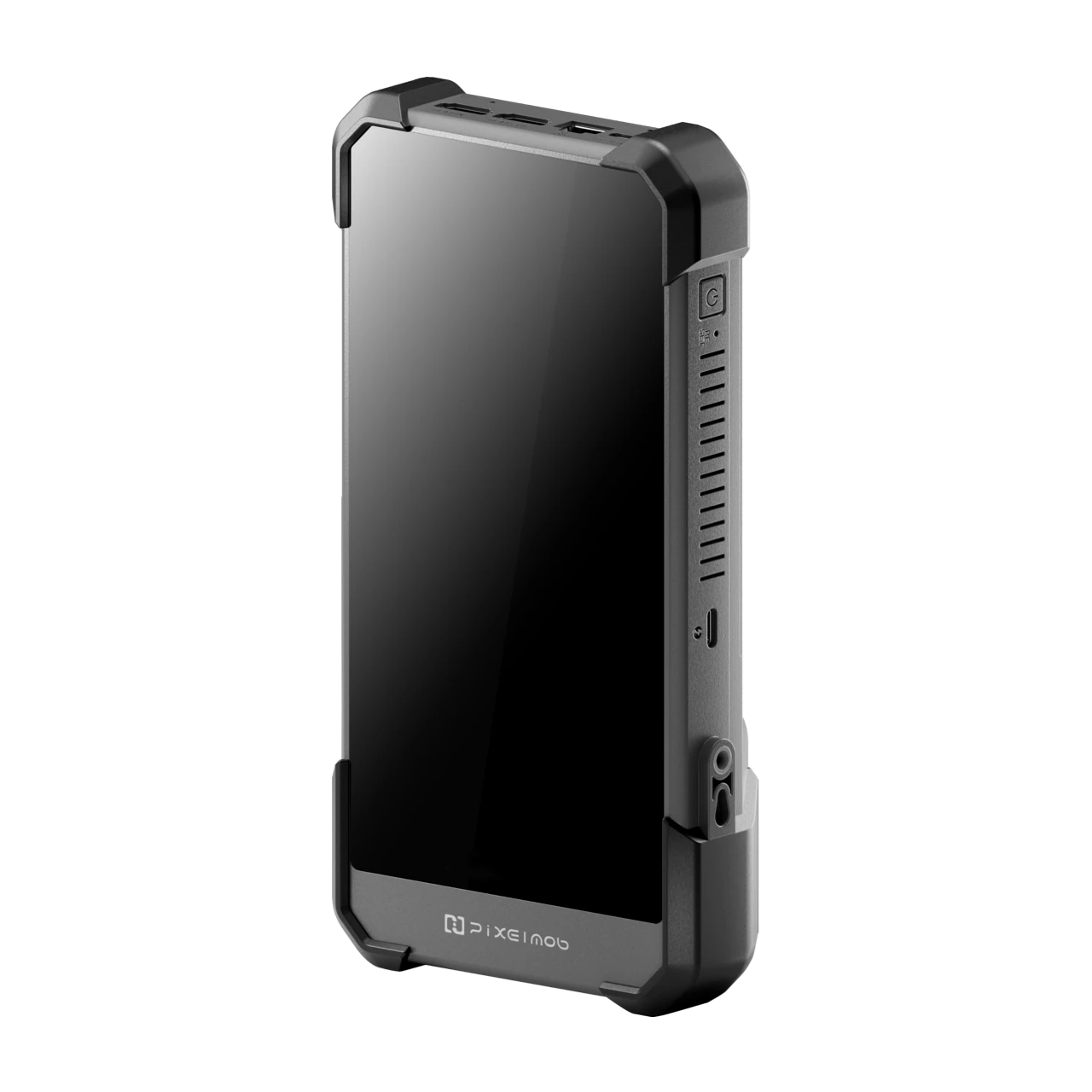 PixelMob Pro portable AI workstation in its dark enclosure