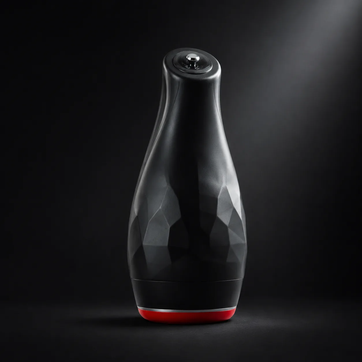 Black Pulsar F1 adult intimacy device against a dark background