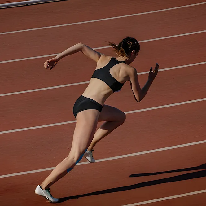 Runner on an outdoor track